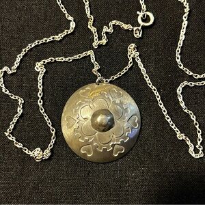 Medallion Necklace (sterling?)
